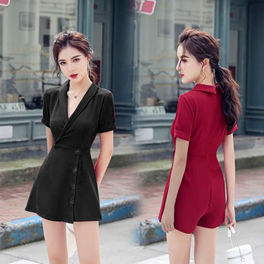 Bộ jum giả váy cổ vest - BOBEO090