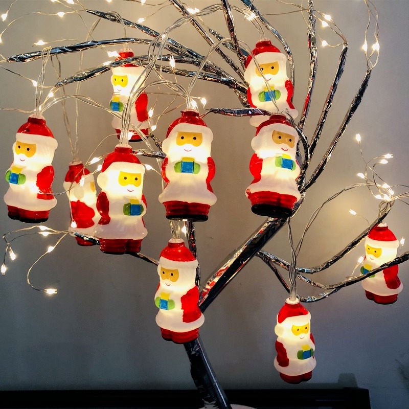 Dây đèn LED hình ông già Noel trang trí giáng sinh năm mới