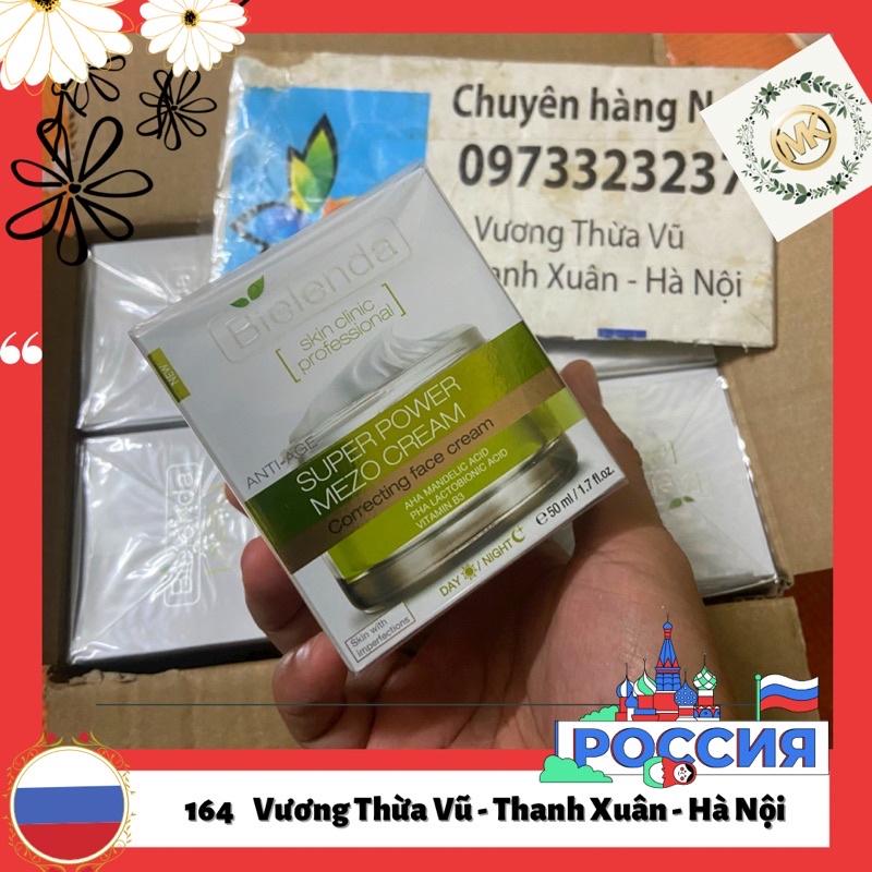 Kem dưỡng chống lão hóa Bielenda Super Power Mezo Cream Correcting Face dành cho da dầu