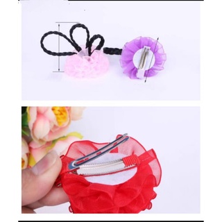 Combo 2 kẹp tóc búi nơ cổ trang cho bé
