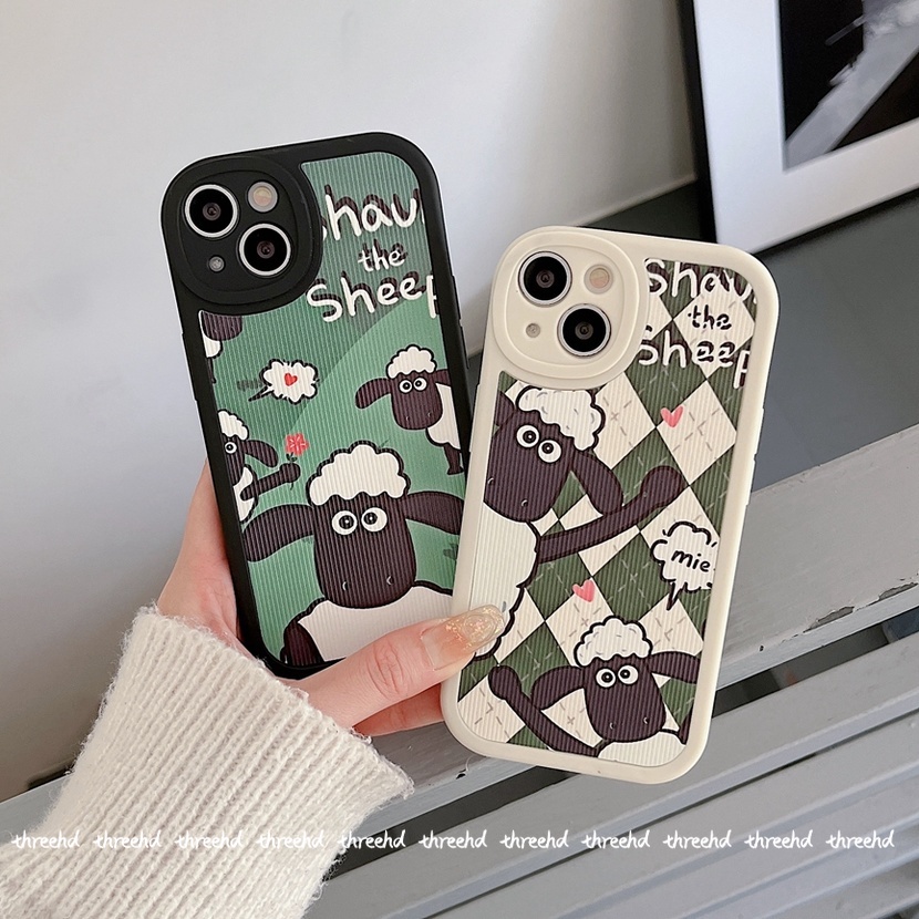 Ốp Điện Thoại Mềm Chống Sốc In Hình Cừu Hoạt Hình Cho iPhone 13 12 11 Pro Max SE2020 X XR Xs Max 7 8 6 6s Plus