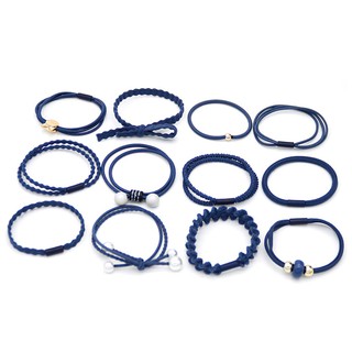 Sét 12 dây buộc tóc Hàn Quốc, chun cột tóc