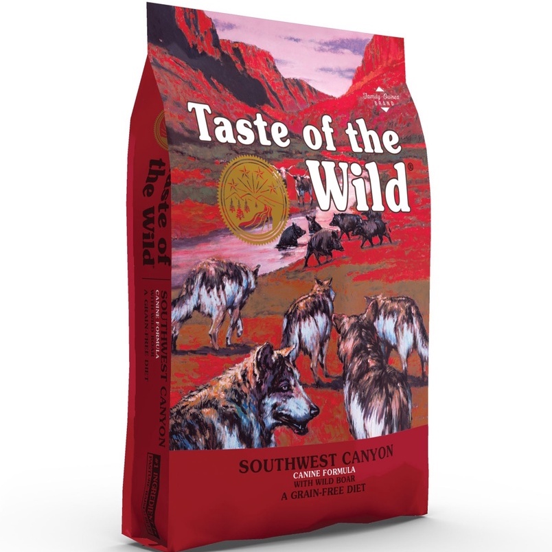 [DINH DƯỠNG CAO] THỨC ĂN HẠT CHO TẤT CẢ GIỐNG CHÓ 170G TASTE OF THE WILD SOUTHWEST CANYON VỊ HEO RỪNG NƯỚNG