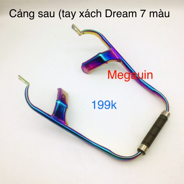 Cảng sau tay xách Nice lắp xe Dream (dáng dài - ngắn 7 màu / inox trắng)