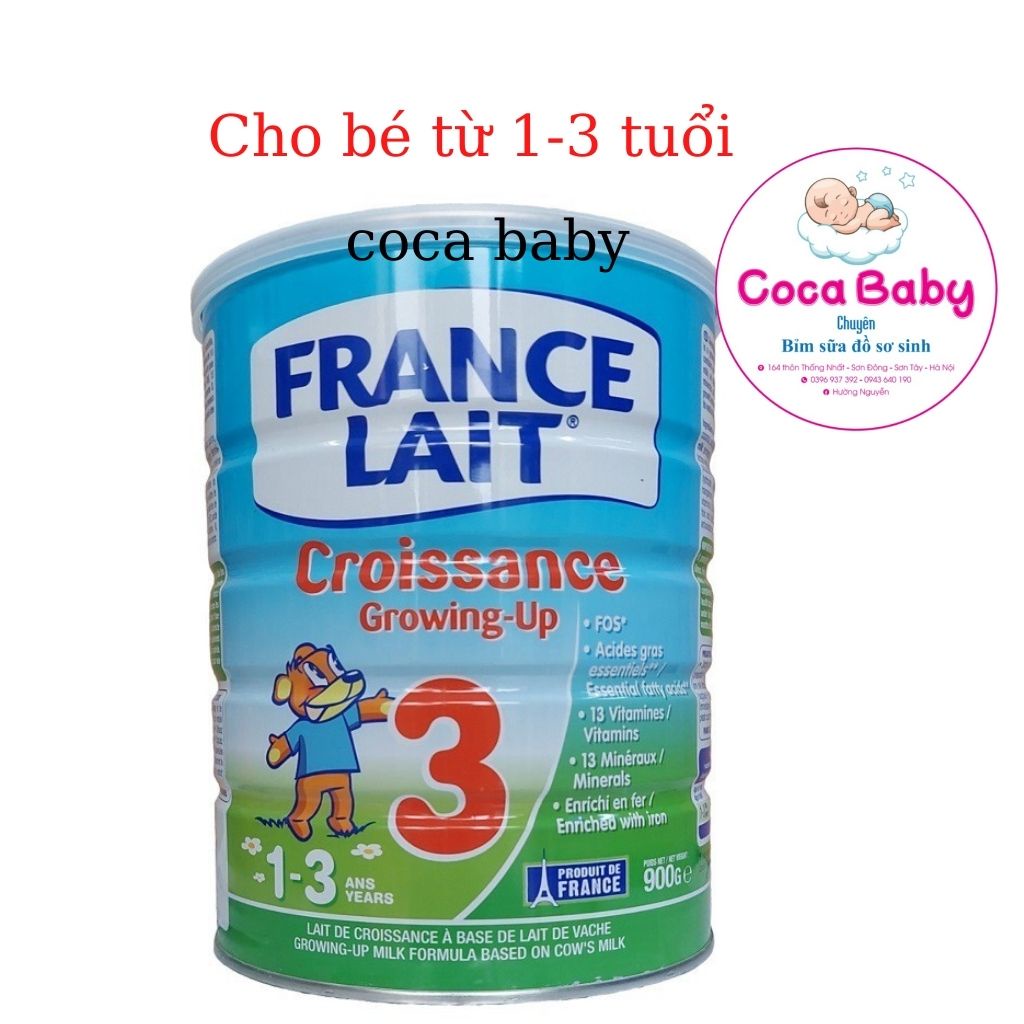 Sữa France Lait 900g nhập khẩu nguyên lon đủ số 1, 2, 3 ( Date 2023 )⚡FREESHIP⚡