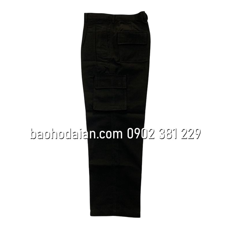 Quần bảo vệ túi hộp kaki thành công màu đen