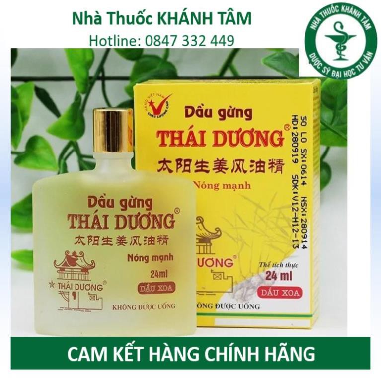 ! Dầu gừng Thái Dương (Chai 24ml) - Dầu gió ! !