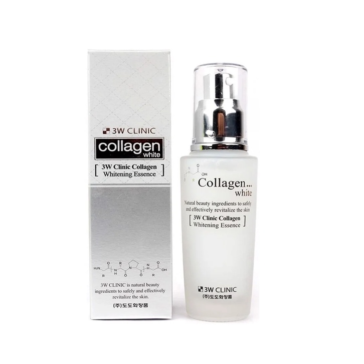 Tinh Chất Serum Dưỡng Trắng Da 3W Clinic Collagen Whitening Essence Hàn Quốc 50ml Giúp Dưỡng Ẩm & Mờ Thâm Căng Bóng Da