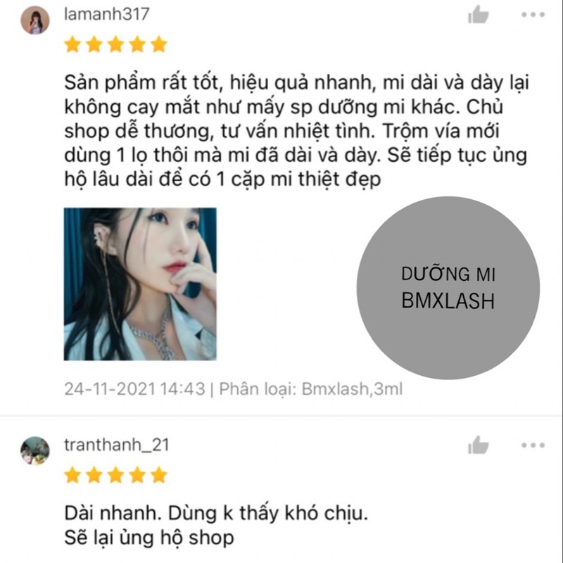 Dưỡng Mi, Dưỡng Lông mày Bmxlash• [ K Hquả Hoàn Tiền 100%]