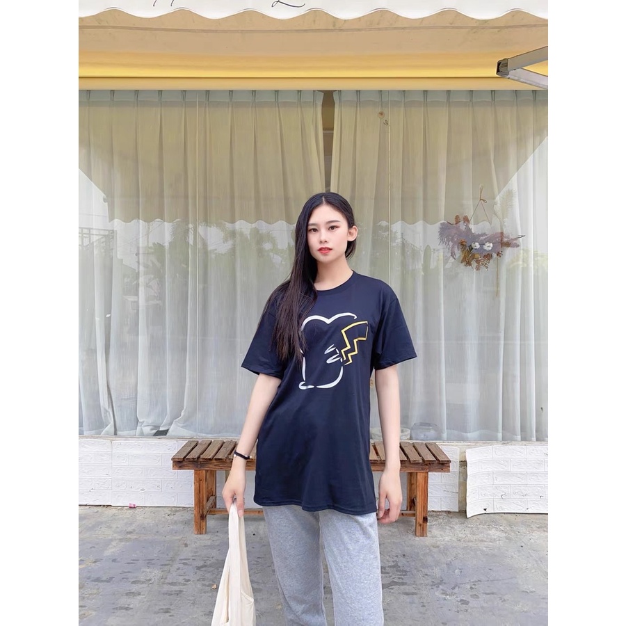 Áo phông nam nữ pikachu áo phông nam nữ tay lỡ aophongfromrong unisex AE-110