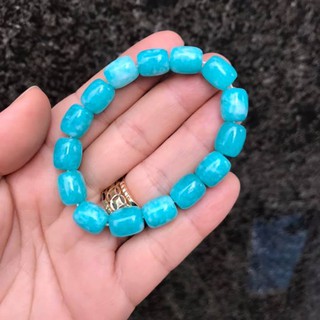 Vòng tay lu thống đá amazontine 8ly
