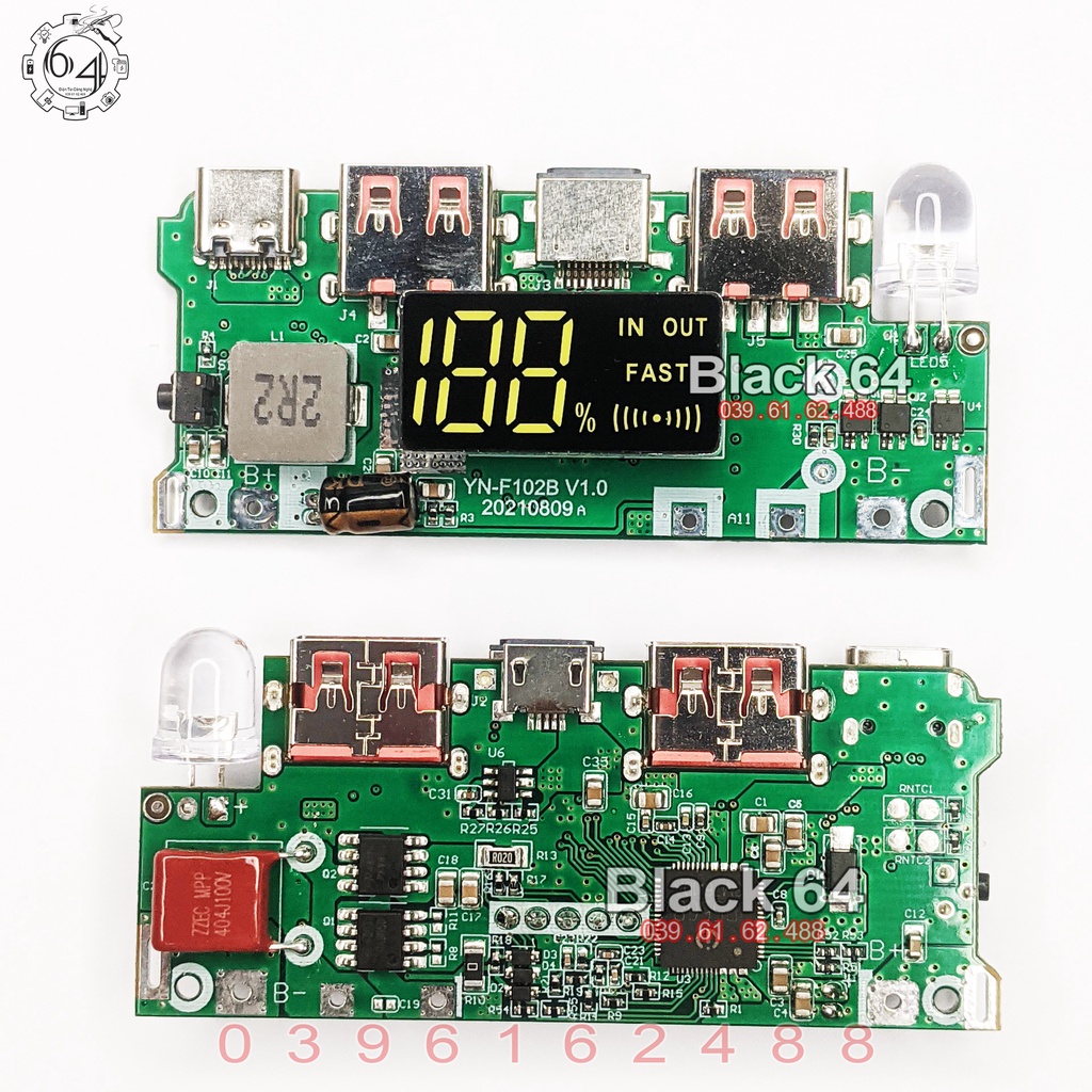 Mạch sạc dự phòng sạc nhanh tích hợp sạc không dây QC 3.0 PD 3.0 22 W
