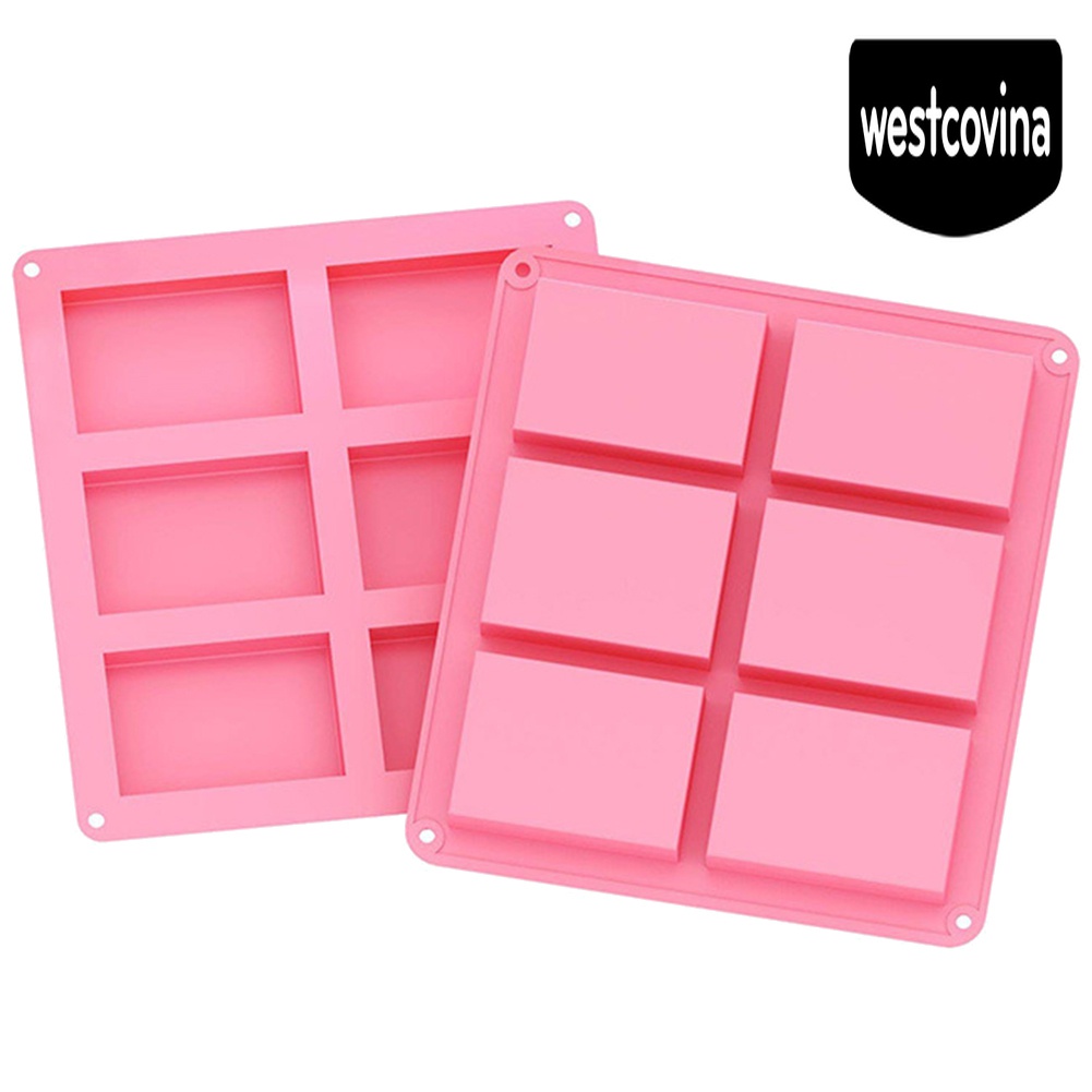 [Hot]☀ Khuôn Làm Bánh 6 Ngăn Bằng Silicone Chống Dính