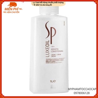 ✅ Hàng_Chính_Hãng_100%✅Dầu xả dưỡng tóc mềm mượt, chắc khỏe Wella Sp Luxeoil Keratin Protect Conditioner 1000ml