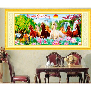 Tranh đính đá mã đáo thành công lv107 - 114x53cm