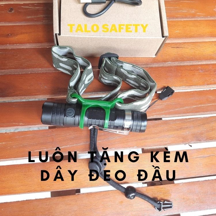 Đèn pin S11 đa năng đeo đầu và cầm tay mini siêu sáng type C  chống nước tốt