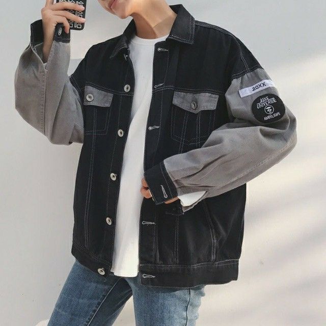 [ FREE SHIP ĐƠN 99K ]_Áo khoác jean tay phối màu .