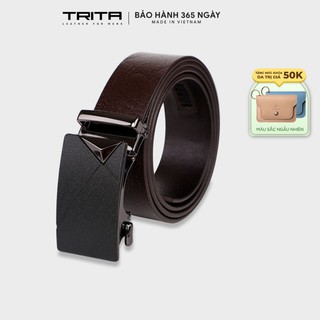 [TẶNG YMK10] Thắt lưng nam thời trang da bò thật TRITA RTL005 nhiều màu