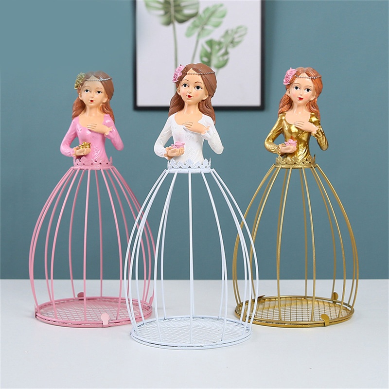 Chậu Hoa Bằng Kim Loại Kiểu Công Chúa Dùng Trang Trí Độc Đáo