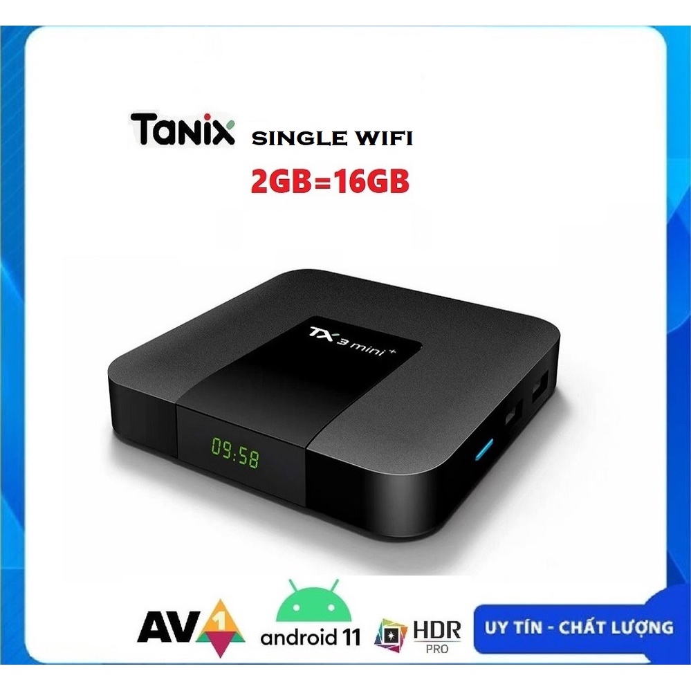 Android Box TX3Mini+ plus Amlogic S905W2, Ram 2GB, Bộ nhớ 16GB, Wifi 2 băng tần, giải mã AV1 - Hàng Mới
