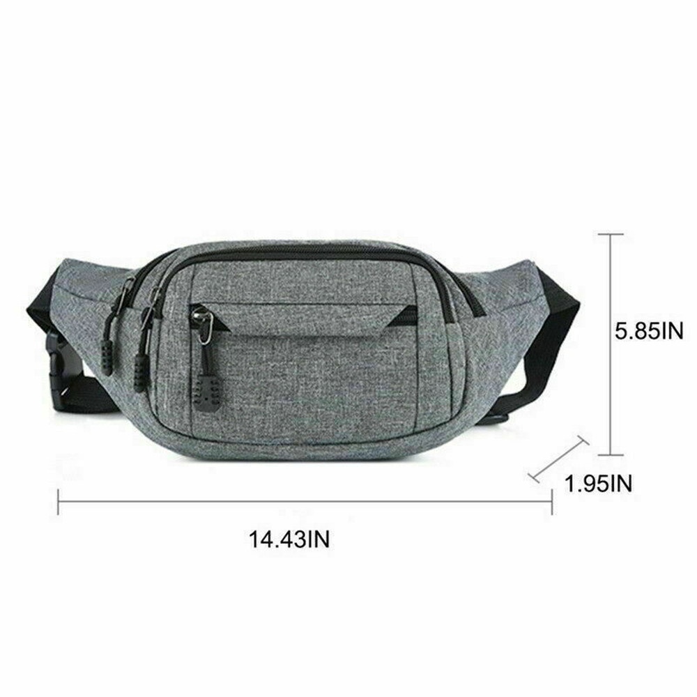 ☆Yola☆ Túi đeo hông thể thao bằng vải Canvas chống thấm nước nhiều màu thời trang cho nam và nữ | BigBuy360 - bigbuy360.vn