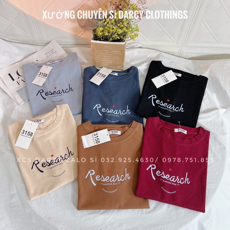 áo thun 3158 ✨ FREESHIP ✨ Research áo thun basic unisex nam nữ