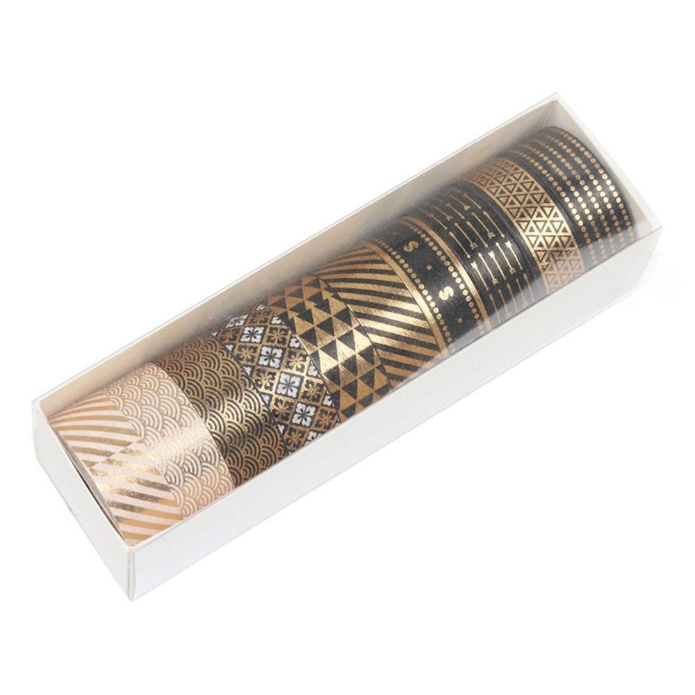 Băng Trang Trí DORAW 10 Cuộn Màu Đen|Sticker Dán Trang Trí Scrapbook Hình Đám Mây Và Biển