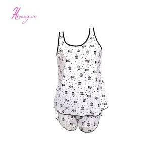 Bộ Đồ Ngủ Nữ Phi Lụa Hisexy Phối Ren Mặc Nhà DN01