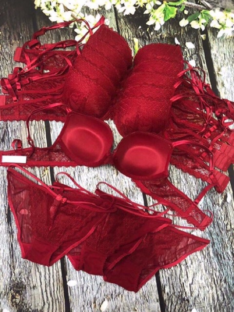 Bộ đồ lót Vic ren quần dây có gọng đệm nâng ngữ - BL