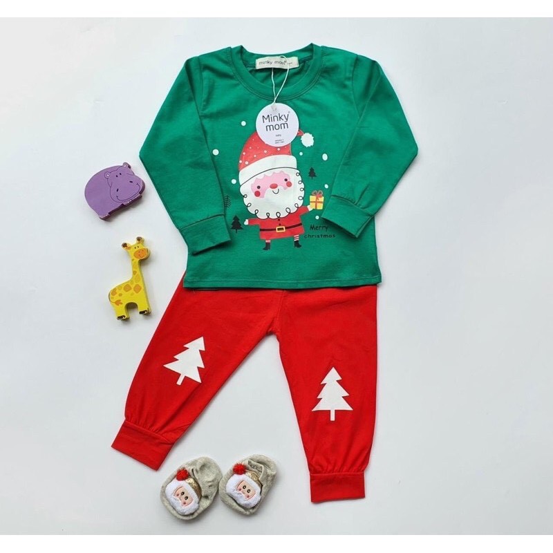 Bộ Dài In hình NOEL chất cotton mềm mịn cho bé dịp Giáng Sinh