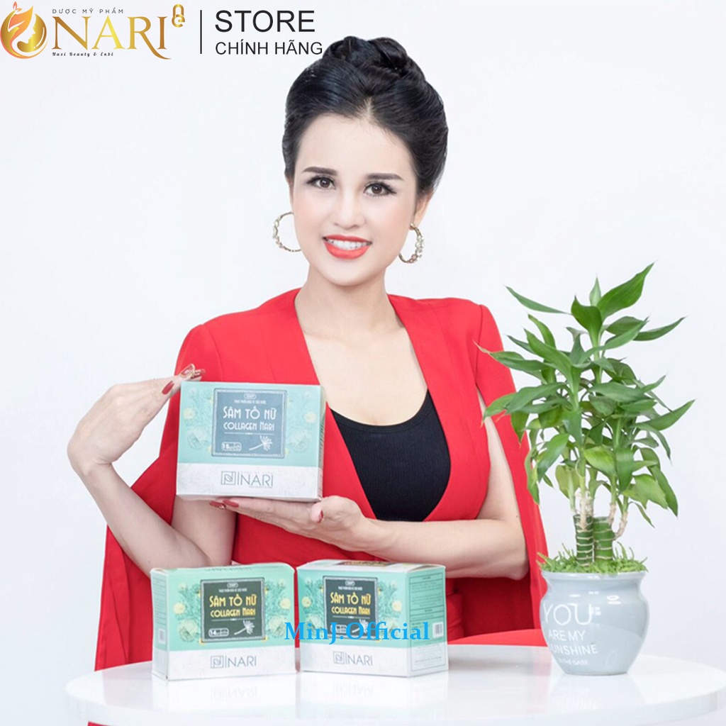 Sâm tố nữ Collagen Nari dưỡng nhan an thần lưu giữ tuổi thanh xuân giải quyết chuyện thầm kín của chị em phái đẹp 14 gói