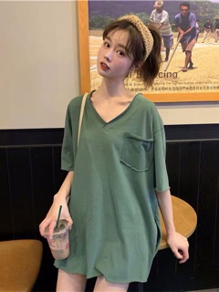 🔆(Có ảnh thật) Áo thun xẻ tà túi ngực 🔆