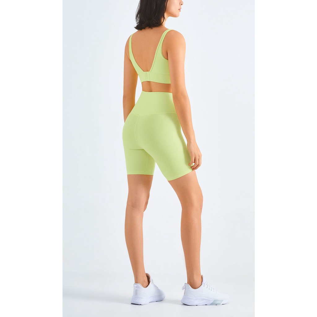 Set trang phục thể thao HOPPE FUMENG áo ngực và quần short lưng cao thời trang năng động thoải mái cho nữ