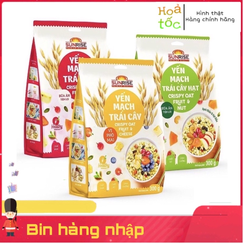 Yến mạch trái cây sunrise granola túi zip 300g