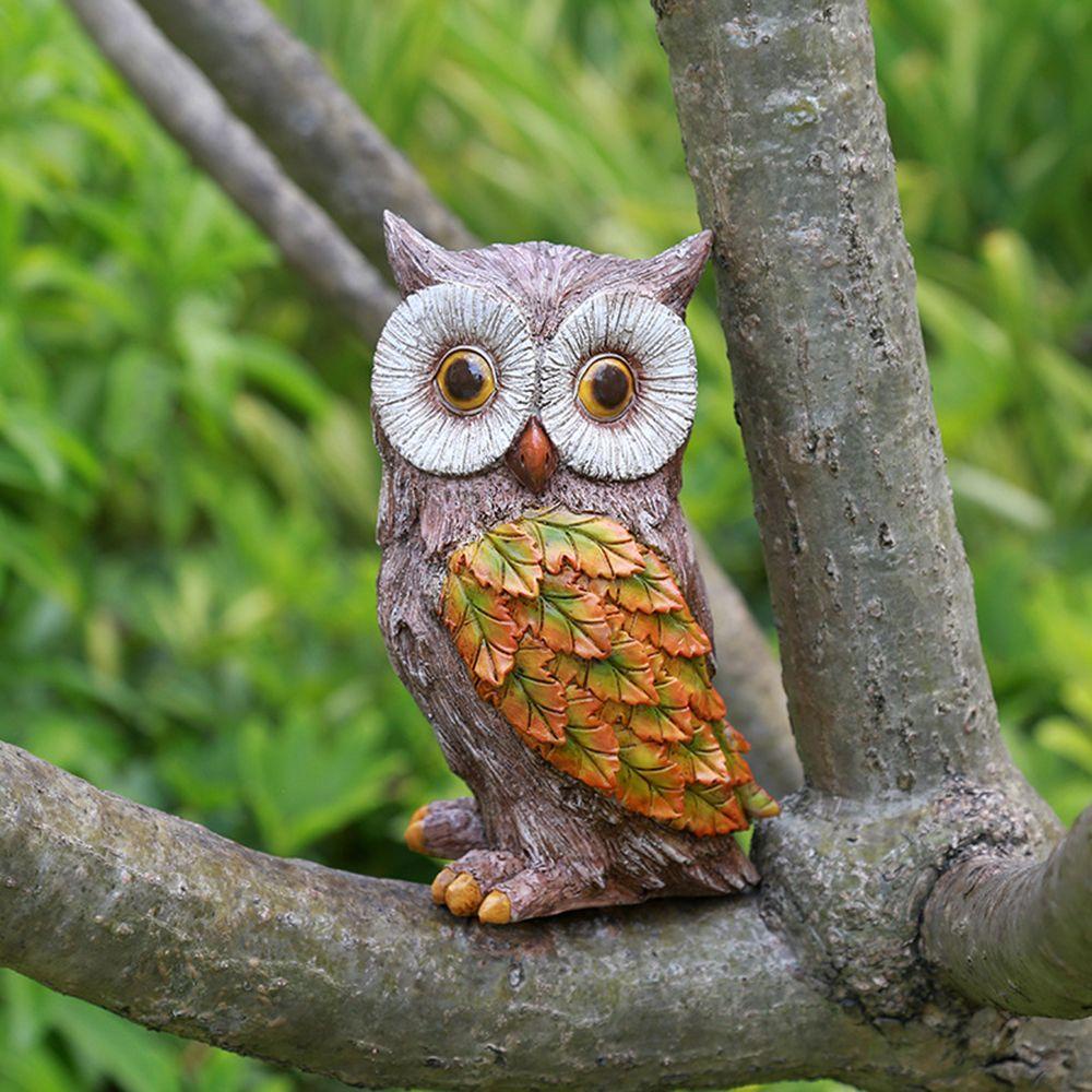 Tượng Hình Chim Cú Bằng Nhựa Resin Trang Trí Mới