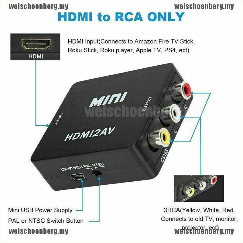 Bộ chuyển đổi HDMI sang Rca Av 1080p chuyên dụng cao cấp