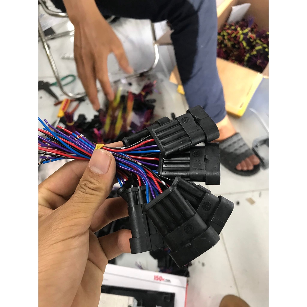 Jack kết nối đực cái 2p,3p,4p nối nhanh chuyên nghiệp, chống thấm nước và bụi dành cho điện ô tô, xe máy, dân dụng