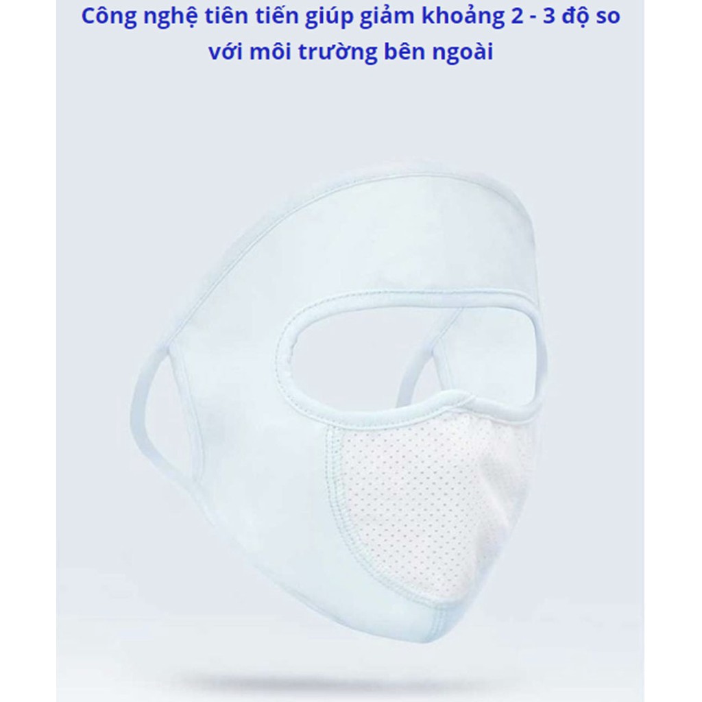 BỘ 2 MẶT NẠ ÔM GỌN MẶ CHO NỮ ĐI NẮNG BẢO VỆ KHỎI TIA UV JAPAN MASK (Xanh+Trắng)