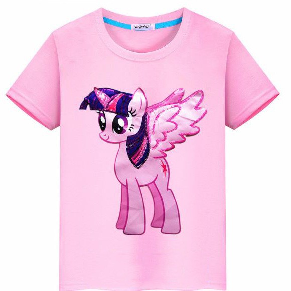 Áo thun cotton kim sa ngựa pony chớp đèn