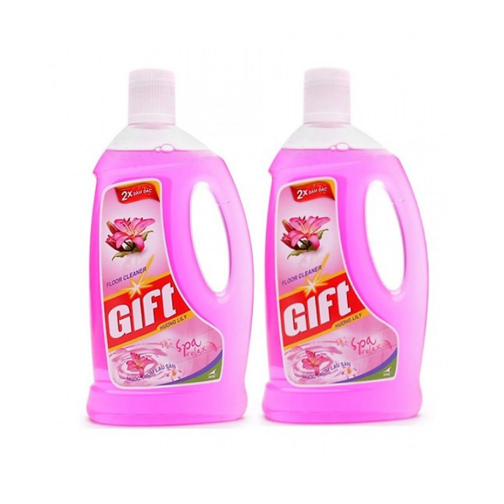 Lốc 2 Chai Gift Nước Lau Sàn Hương Lily 1 lít