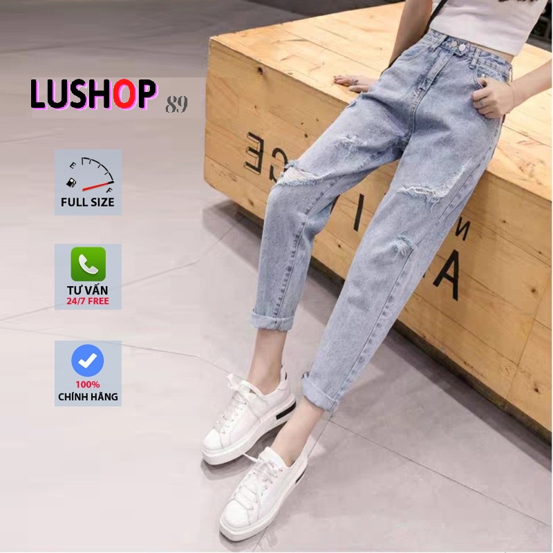 Quần bò baggy nữ quần jean baggy nữ quần jeans nữ lưng cạp cao quần nữ đẹp 3 size S M L hot  QT23 Lushop89 | BigBuy360 - bigbuy360.vn