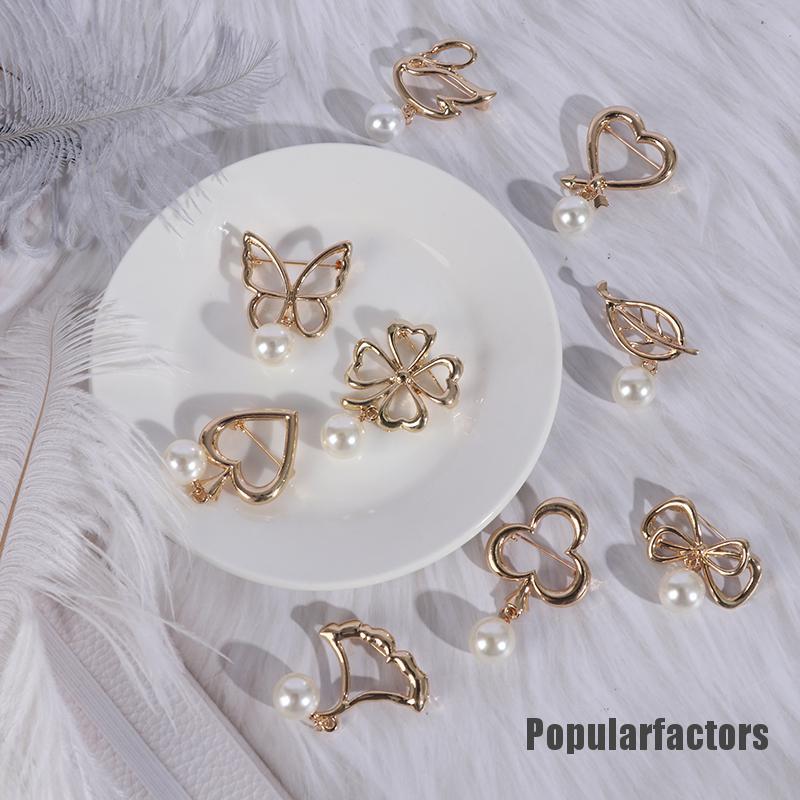 Ghim cài áo đính ngọc trai nhân tạo thời trang tùy chọn kiểu dáng