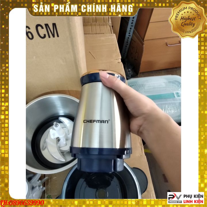 Máy xay thịt đa năng CHEFMAN cao cấp cối xay inox 300W - 2L