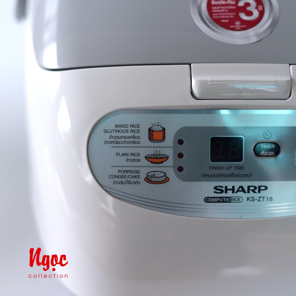 Nồi cơm điện tử Sharp 1.8 Lít KS-ZT18 Thái Lan