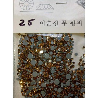 Đá chân keo màu 25 trang trí móng làm nail