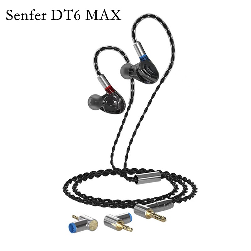 Tai Nghe Thể Thao Âm Thanh HIFI DJ Đầu Cắm 3.5\2.5\4.4mm SENFER DT6 MAX 1BA+1DD