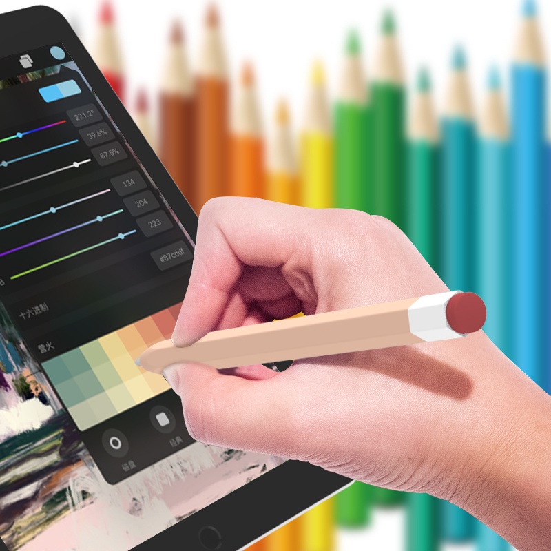 Vỏ Bảo Vệ Bút Cảm Ứng Apple Pencil Thế Hệ 1 2 Bằng Silicon Siêu Mỏng Tiện Dụng