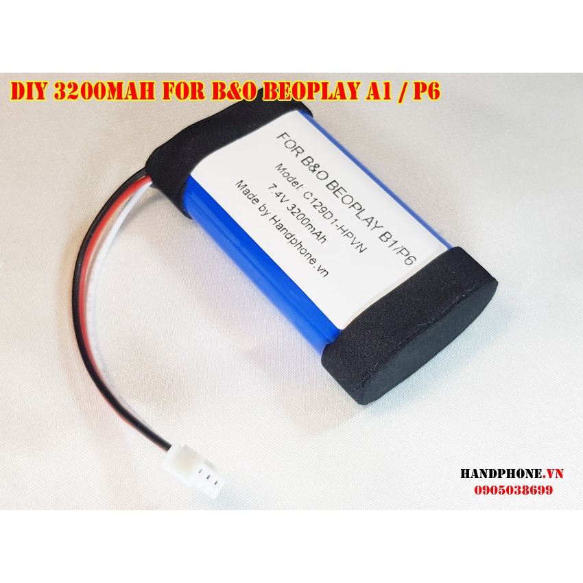 Pin DIY C129D1-HPVN 7.4V cho loa Bluetooth B&amp;O BEOPLAY B1 P6 dung lượng cao 3200mAh