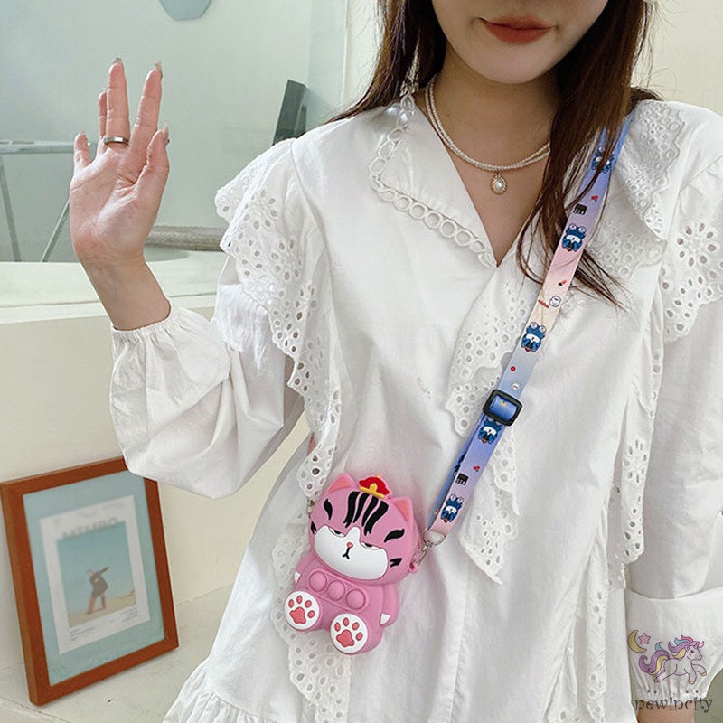 Ví Silicon Mini Họa Tiết Hoạt Hình Phong Cách Hàn Quốc Xinh Xắn Dành Cho Bé Gái