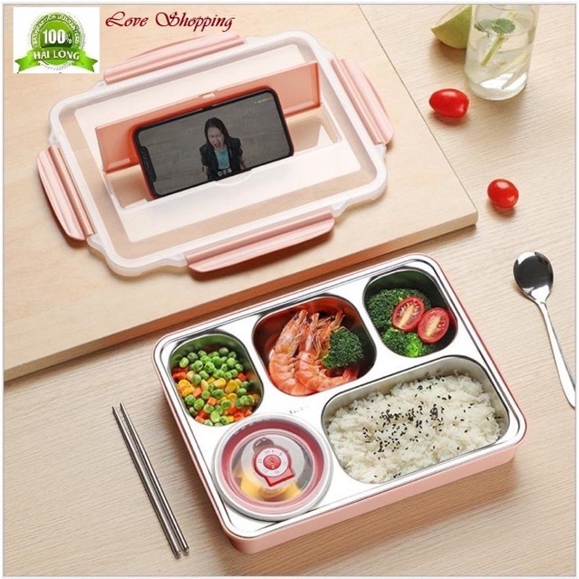 HỘP CƠM INOX GIỮ NHIỆT CAO CẤP 5 NGĂN LUNCH BOX CÓ NẮP _ GIÁ TẠI KHO